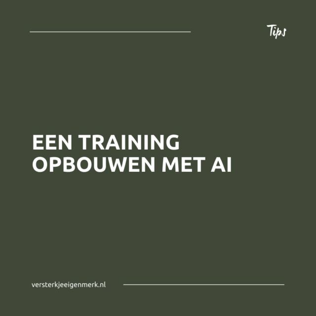 Ik ben altijd op zoek naar manieren om mijn workshops niet alleen leerzaam, maar ook visueel aantrekkelijk te maken voor mijn deelnemers. Met pakkende voorbeelden uit de branche en afbeeldingen die direct tot de verbeelding spreken. Ik gebruik hiervoor verschillende AI tools, die mij helpen mijn gedachtes en mijn kennis om te zetten naar een waanzinnige training of workshop. Hoe ik dat doe?

#chatgpt #traindetrainer #contentcreatieineenhandomdraai #contentcreatiemetai #aitips #chatgpttips #chatgpttipsandtricks #workshopchatgpt #chatgpttraining #ondernemendevrouwen